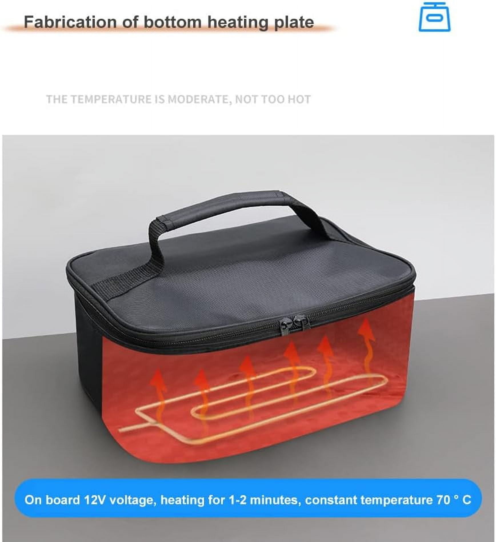 12V Car Cooler Bag, Electric Picnic Lunch Bag Cooler Bag Foldable Cooler Bag for Carrying Picnic Food - 29cmx21cmx11cm