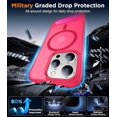 thumbnail image 3 of Funda con Soporte invisible Magnética, Delgada Mate, para iPhone 14 Pro Max, Rosa Intenso, 3 of 7