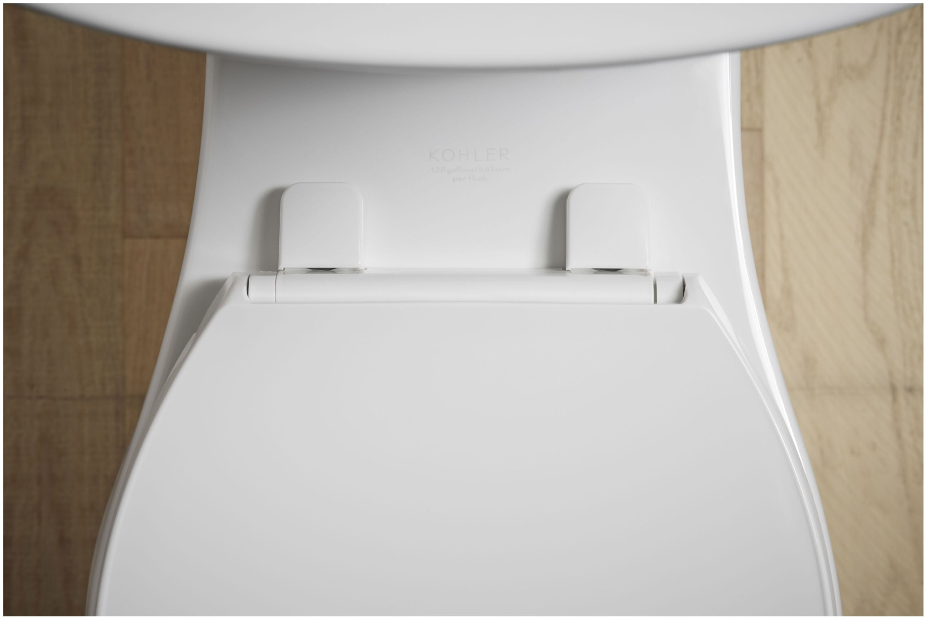 Open Box Kohler K-24494-A Border Round Closed-Front Toilet Seat - Off White