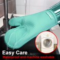 thumbnail image 4 of Alselo Manoplas De Silicona Para Horno Resistentes Al Calor, Guantes De Cocina Extralargos De 550 Grados, Agarraderas Para Ollas Con Impermeables Y Antideslizantes Para Hornear, Cocinar, Barbacoa, Mic, 4 of 5