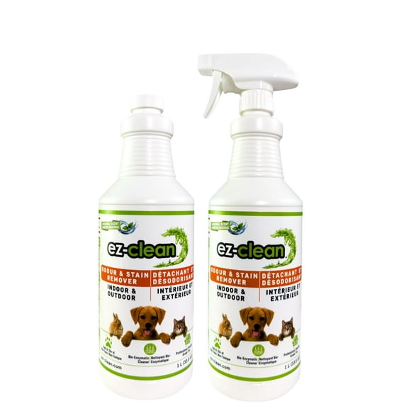 ez-clean Odour Remover- Highly Concentrated Bio Enzyme - Pet Odour Eliminator for Dog, Cat, and Small Animal Urine - Indoor & Outdoor Use for An