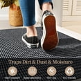 thumbnail image 3 of Woven Textured Washable Area Rug, Non Slip Pet Friendly Rug, Stain Resistant Low Pile Indoor Carpet for Living Room Bedroom Kitchen, Durable Absorbent Non-Shedding Rug for High Traffic Areas, 3 of 5