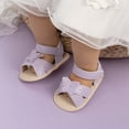 thumbnail image 6 of WUANDIXFA Baby Girls Boys Sandals Summer Flowers Shoe Rubber Sole PU Leather Mesh Toddler First Walkers Princess Dress Outdoor Shoes (Purple, 5), 6 of 9