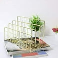thumbnail image 2 of Metal Storage Holder File Filling Rack Home Office Desktop Bookshelf Magazine Poster Storage Rack Desktop Organizer Decorations, 2 of 12