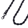 thumbnail image 2 of 3mm 16"-40"  Black Stainless Steel Rope Chain Necklace, 2 of 2