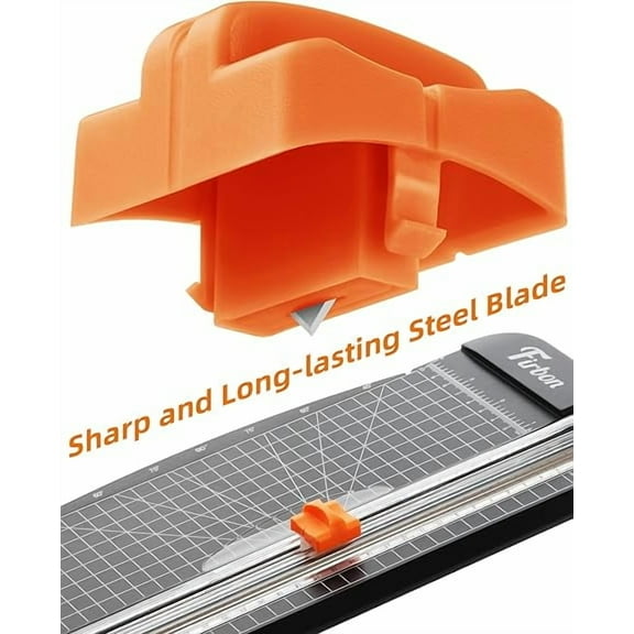 ZOURIH 1 Pieces Paper Cutter Replacement Blades Paper Trimmer Blades Refill Craft Cutting Replacement Blades for A4 Cutter,Orange