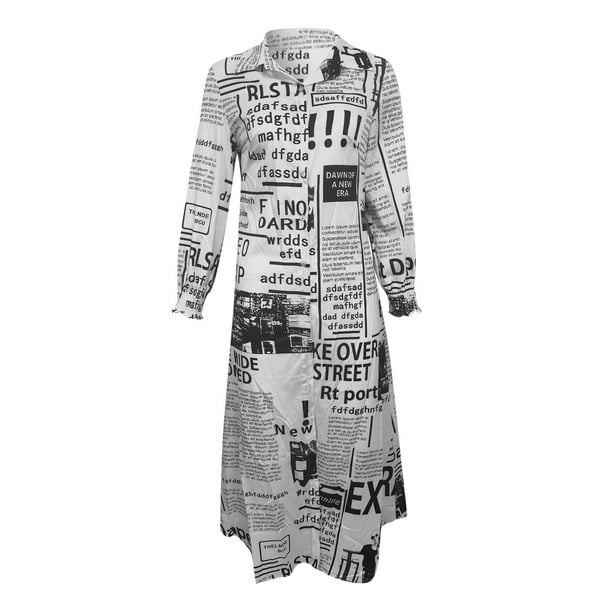 newspaper print shirt dress NWOT Live4Truth Newspaper Print Shirt Dress