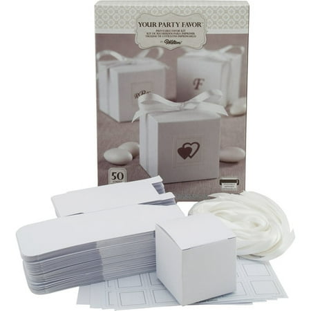 Wilton White Favor Box Kit, 50 Count