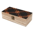 thumbnail image 6 of 7.9×2.3 In Wooden Boxes Durable Easy To Use Dustproof Prevent Slippery Delicate And Cabinet Argyle Plaid DarkOrange_1, 6 of 8