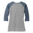 thumbnail image 6 of Yellow Rooster Women's Perfect Tri 3/4-Sleeve Female Raglan T-Shirt Navy Frost/ Grey Frost XS, 6 of 6
