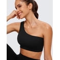 thumbnail image 4 of CRZ YOGA Butterluxe One Shoulder Sports Bras for Women One Strap Low Impact Workout Yoga Tops, 4 of 6