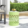 thumbnail image 3 of Outdoor Metal End Table Large Green Iron - Heavy-Duty Weather-Resistant Patio Furniture for Garden, Deck, Porch with Durable Powder Coated Finish, 3 of 9