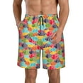 thumbnail image 1 of Fotbe Colorful Fish 2 Trajes de Baño Estampados para Hombre, Shorts de Verano de Secado Rápido, Ropa de Playa, Bañadores-Small, 1 of 6