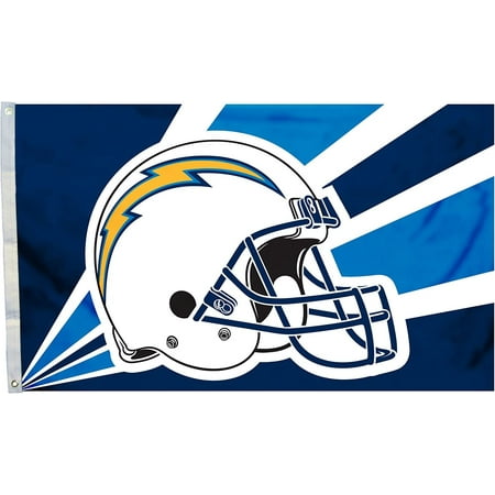 Los Angeles Chargers Premium 3x5 Foot Flag Banner with Metal Grommets Helmet Version