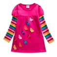 thumbnail image 1 of Robes T-Shirt à Manches Courtes à Rayures pour Petites Filles, 1 of 5