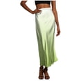 thumbnail image 3 of TaTaai Women's Satin Elastic Waist Maxi Skirt with Drawstring, Solid Color, and Flowy Ankle-Length Silhouette Gift, 3 of 7