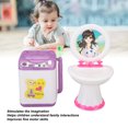 thumbnail image 3 of Miniature Bathroom Set, Fine Motor Skills Toilet Basin Bathtub Mirror Simulation Fun Dollhouse Accessories Bathroom Set  For Learning For Children, 3 of 8