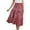 A-Red415, variant on XIAOCHA Smocked High-Waisted Drawstring Floral Tiered Skirt for Women Flowy Casual Boho-Inspired Everyday Summer Midi Skirt