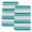 Teal, variant on Navy Blue Stripes Kitchen Towels Set of 2, Modern Minimalist Horizontal Ombre Lines Absorbent Dish Towels for Kitchen, Microfiber Hand Towel, Quick Drying Tea Towel for Cleaning Decorative Dishcloths