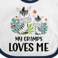 thumbnail image 4 of Inktastic Zebra My Gramps Loves Me Boys or Girls Baby Bib, 4 of 4