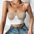 thumbnail image 3 of Gibobby chaleco sin mangas para mujer, de tiras, ropa de discoteca, camisetas para mujer, blusa corta Sexy para mujer(Blanco,M), 3 of 5