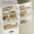 thumbnail image 4 of TEENFON 67" Tall Kitchen Pantry Cabinet with Barn Doors, Drawer & Adjustable Shelves, Farmhouse Food Storage Organizer for Kitchen, White, 4 of 7