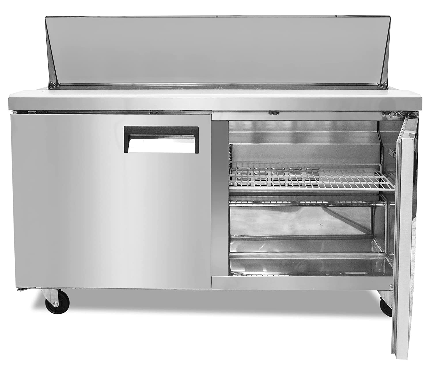 FSE MRSL-2D/60 60" Two-Door Refrigerated Commercial Salad/Sandwich Prep Table, 15 Cubic Feet, Stainless Steel, 115 v
