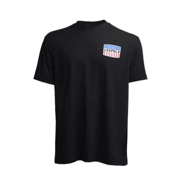 LEUPOLD Men's Flag Badge Black Tee, Size: M (186470)