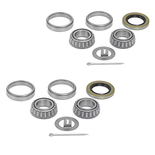 2000-2200 lbs Trailer Axle Bearing Kit fits EZ Lube Spindle 1.000 T-Washer Double Lip Seal 12192TB with 1.250 ID QJZ L44643/L44610 Cotter Pin 1 Set 