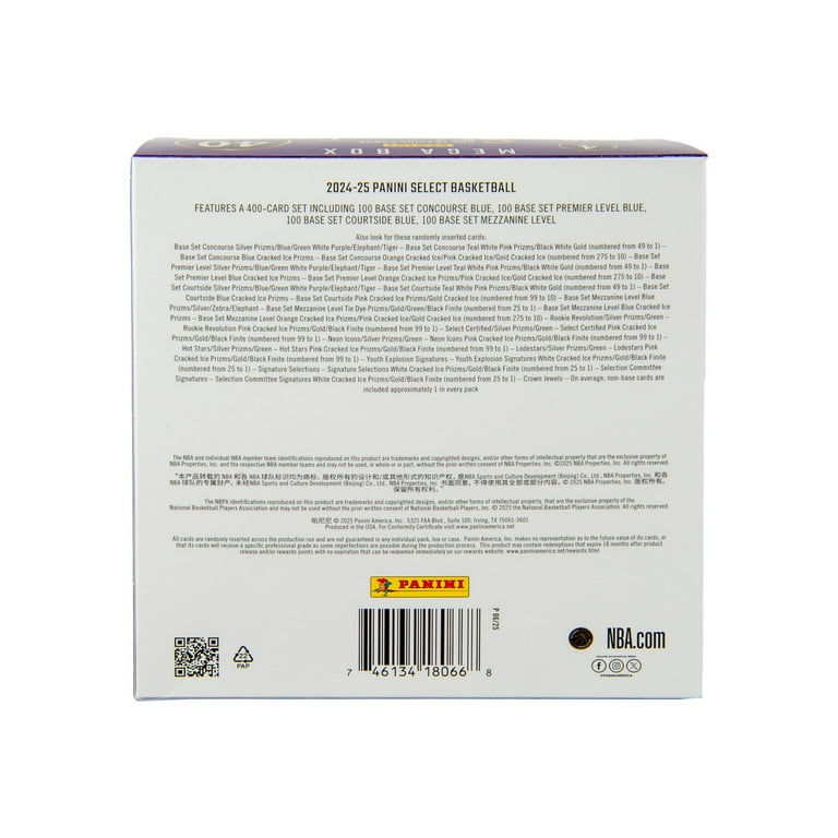 2024-25 Panini Select Basketball Trading Cards Mega Box