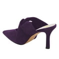 thumbnail image 3 of FSJ Women Graceful Pointed Closed Toe Stiletto Heels Slide Sandals Slip On Backless Mules Wedding Dressy Pump Shoes Size 8 Purple, 3 of 5