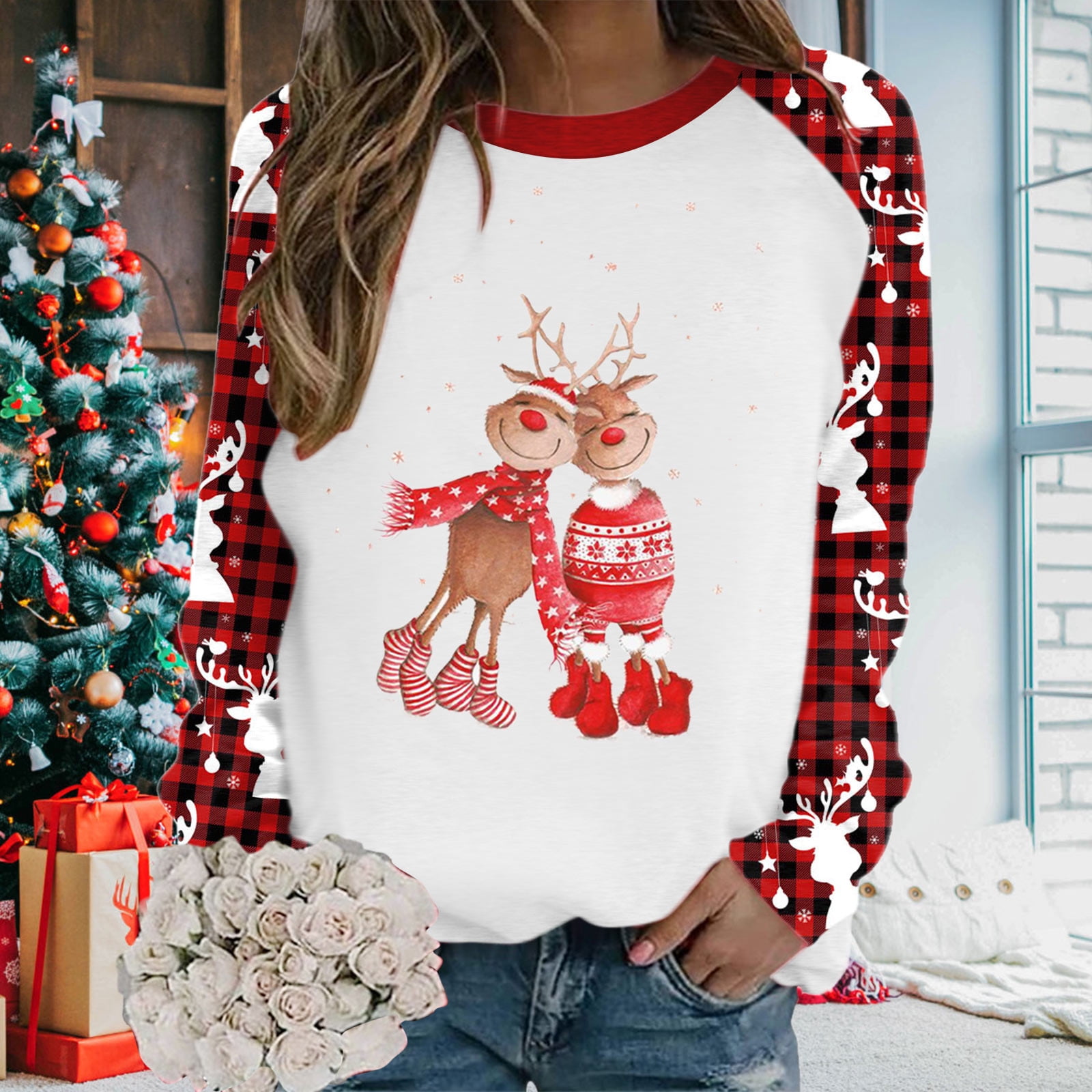 cute christmas sweatshirts for women