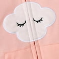 thumbnail image 3 of Yidarton 12-18M 2022 Infant clouds printed zipper short-sleeved crawling clothes hooded ears onesie harness Pink, 3 of 8