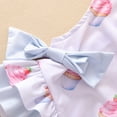 thumbnail image 4 of Seyurigaoka Girl’s Cute Bow Cake Pattern Backless Ruffles Suspender Swimsuit, 4 of 8