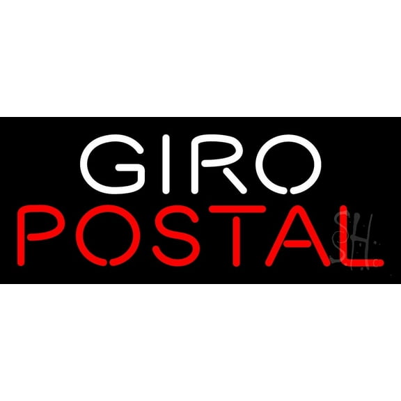 Giro Postal LED Neon Sign 6 x 15 - inches, Black Square Cut Acrylic Backing, with Dimmer - Bright and Premium built indoor LED Neon Sign for Defence Force.