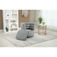 thumbnail image 2 of Velvet Swivel Barrel Accent Chair with Storage for Living Room, 360 Degree Round Club Chair, Leisure Arm Chair for Nursery, Bedroom, Reception Room, Gray, 2 of 7