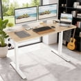 thumbnail image 5 of MAYEERTY 48*24" Oak Electric Standing Home Office Desk with Splice Board, Adjustable Height Sit-Stand Desk, 5 of 5