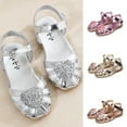 thumbnail image 4 of Girl's Princess Kid Shoes Sequins Bow Dance Party Dress Performance Flat Sandals, 4 of 5
