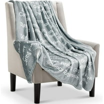 Healing Thoughts Throw Blanket | Positive Energy | Compassion | Warm Hugs| Inspirational Blanket | Get Well Gifts for Women | Comfort Chemo Blanket | Breast Cancer Gifts for Women | 50" x 60" Grey