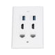 thumbnail image 5 of Placa de pared de 6 puertos, interfaz Multimedia 2xHD, 2xCat6, 2xUSB3.0, placa de pared Ethernet RJ45 para ordenador proyector HDTV, 5 of 8