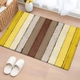 thumbnail image 5 of Brown Yellow Wood Front Door Rugs 2x3 ft Modern Vintage Wood Texture Rectangle Small Rug for Entryway Non Slip Washable Bathroom Door Mat Absorbent Floor Mat for Indoor Entrance, 5 of 9