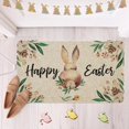 thumbnail image 5 of Easter Bunny Crossing Decorative Front Door Mat, Rabbit Flowers Floral Doormat Indoor Outdoor Non-Slip Floor Entryway Rug, Spring Holiday Home Kitchen Decoration 17x29 Inch, 5 of 6