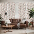 thumbnail image 2 of Ambesonne Cars Window Curtains, Cartoon Vehicle Pattern Spots, Each 28" W x 84" L, Scarlet Teal Tan, 2 of 5