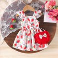 thumbnail image 2 of NIEWTR Robes d'Été pour Bébé Fille à Fleurs à Volants Manches Courtes Robe d'Été Mignonne pour Tout-Petit (Rouge, 2-3 Ans), 2 of 9