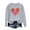 Gray, variant on JTZGDY Valentines Day Heart Sweatshrits for Women Lightweight Casual Long Sleeve Oversized Crewneck Graphic Tshirt Loose Fit Pullover Tops Gray S