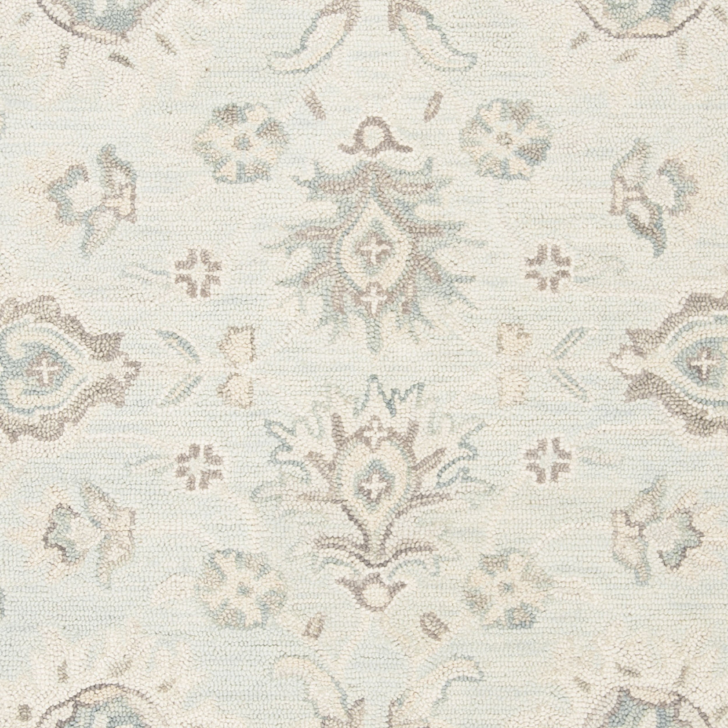 SAFAVIEH Blossom Fletcher Floral Bordered Wool Area Rug, Grey/Multi, 8' x 10'