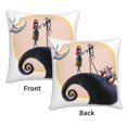 thumbnail image 3 of Fundas de almohada de terciopelo de Pesadilla antes de Navidad, fundas de almohada decorativas suaves y acogedoras con cremallera oculta para dormitorio, sofá, sillón, funda de almohada de terciopelo, 3 of 8