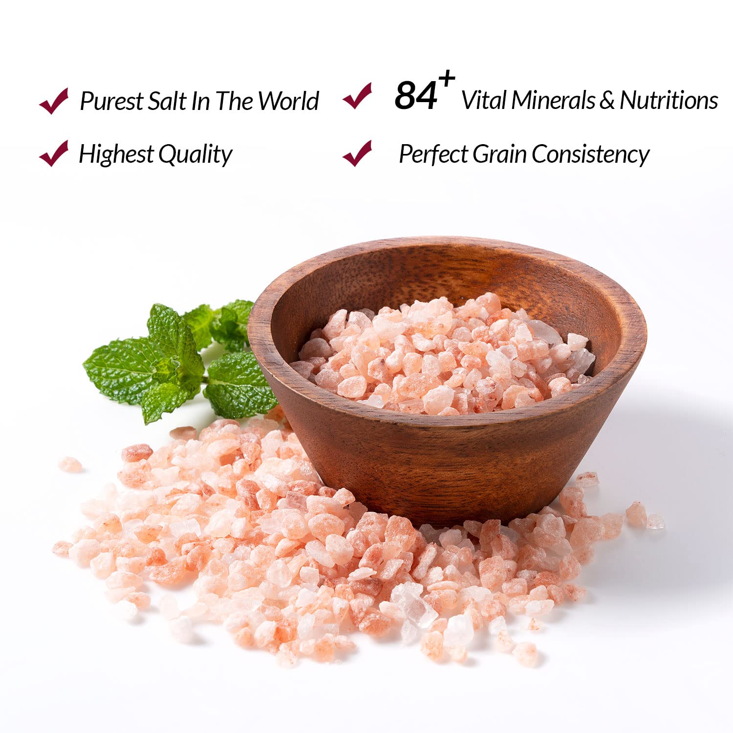 Himalayan Chef Pink Salt, Coarse Grain, All Purpose Seasoning and Grinder Refill 1 lb (Pack of 6)