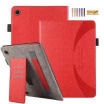Dteck Case for Samsung Galaxy Tab A8 10.5 Inch Tablet 2022, Premium PU Leather Cover with Card Holder & Hand Strap, Multi-Angle Viewing Stand Folio Cover for Samsung Tab A8 SM-X200/X205,Red