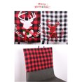 thumbnail image 2 of Funda navideña para silla, estilo nórdico, patrón de alce navideño con campana, muebles, decoración para sala de estar, funda, accesorios Kits de decoración para fiestas Cuadrícula blanca negra Inteprter HA069866-01, 2 of 6